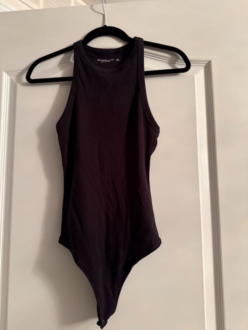 Abercrombie & Fitch Black Ribbed Tank Bodysuit | Size S